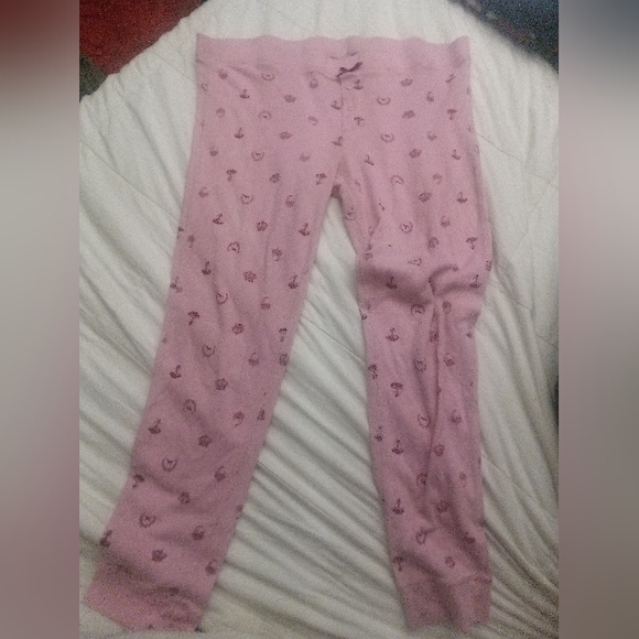 PINK Victoria's Secret  Leggings - Light Pink with Fun Print - Picture 1 of 2